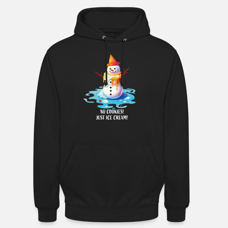 Weihnachten im Juli Schneemann-Eiscreme - Unisex Hoodie - Schwarz