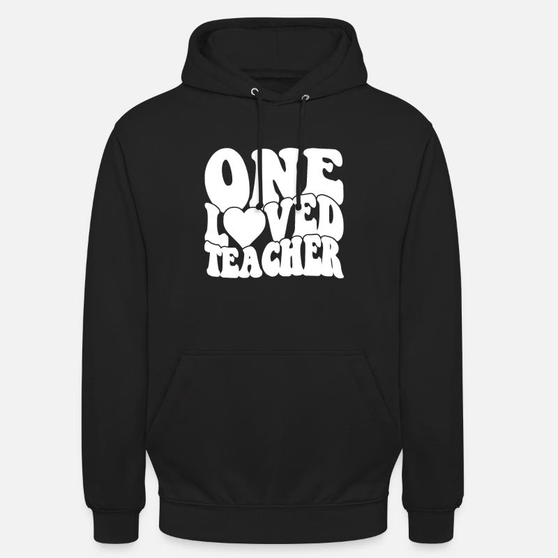 Rétro Groovy Professeur Saint-Valentin - Sweat-shirt à capuche unisexe - noir