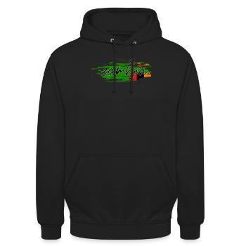 Sambia - Unisex Hoodie - Schwarz - Vorne - Alina (178cm) & Michal (187cm)