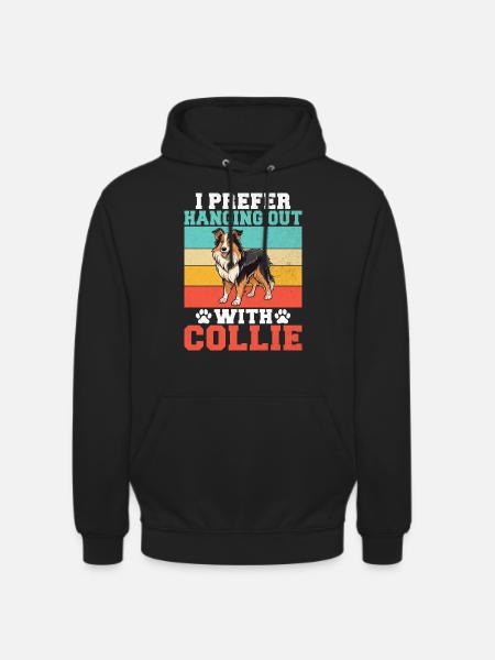 Cadeaux Collie - Sweat-shirt à capuche unisexe - noir