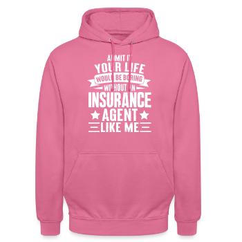 Étrange courtier - Sweat-shirt à capuche unisexe - rose - Devant - Alina (178cm) & Michal (187cm)