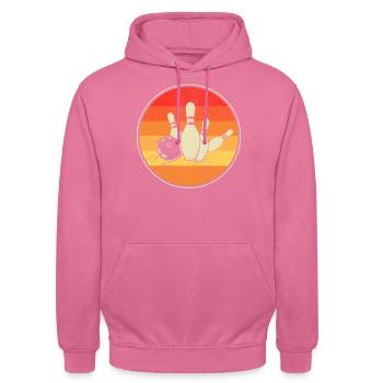 Bowling - Unisex Hoodie - Pink - Vorne - Alina (178cm) & Michal (187cm)
