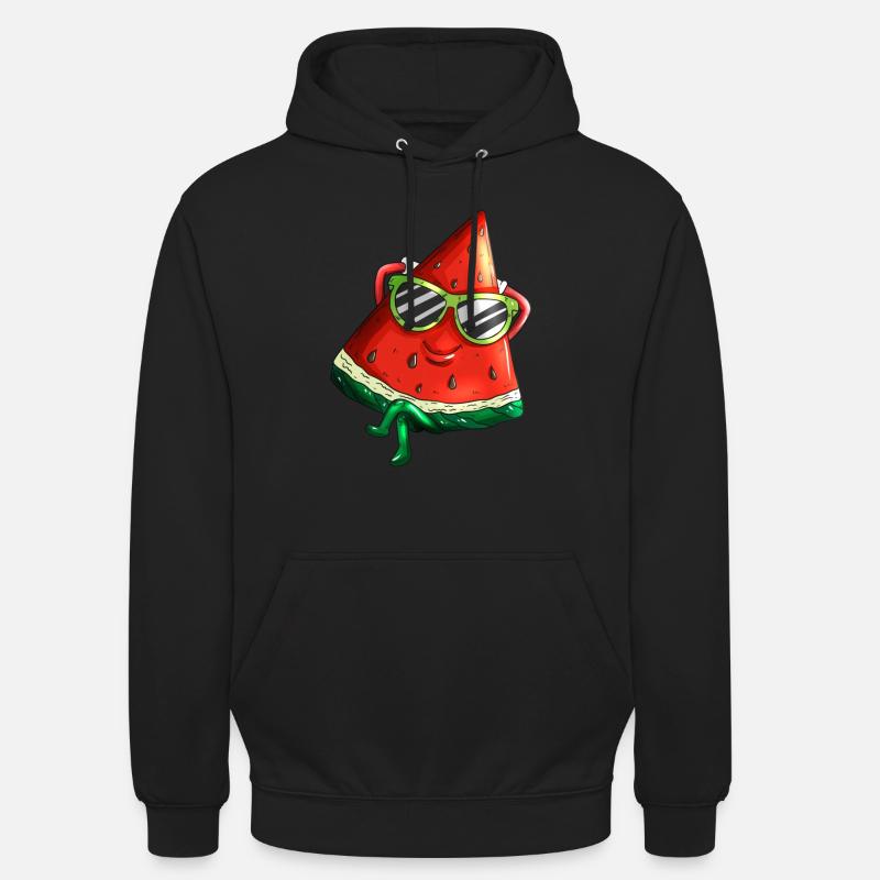 melon beach vacations fruit watermelon - Sweat-shirt à capuche unisexe - noir