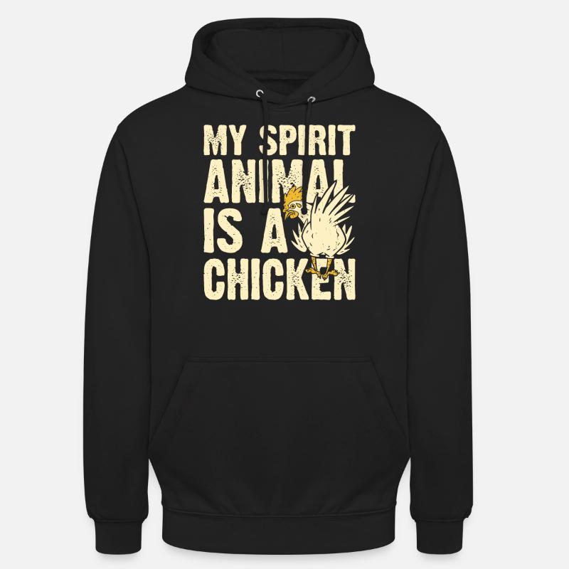 Poulets Poulet - Sweat-shirt à capuche unisexe - noir