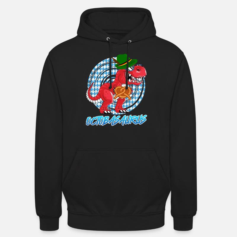 Oktobasaurus Rex Dinosaure Bretzel - Sweat-shirt à capuche unisexe - noir