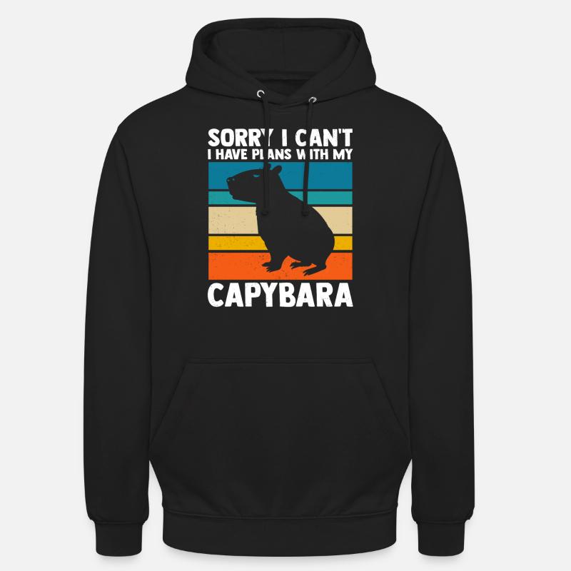Capybara Drôle de rongeur Capybara Capybara - Sweat-shirt à capuche unisexe - noir