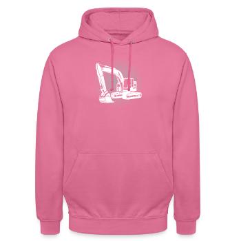 Excavatrice Opérateur Excavatrice - Sweat-shirt à capuche unisexe - rose - Devant - Alina (178cm) & Michal (187cm)