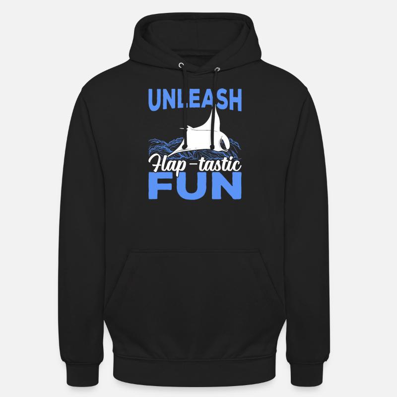 Mantarochen Klappe - Tastischer Spaß Mantarochen - Unisex Hoodie - Schwarz