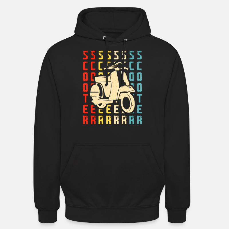 Roller Rollerfahrer Motorroller - Unisex Hoodie - Schwarz
