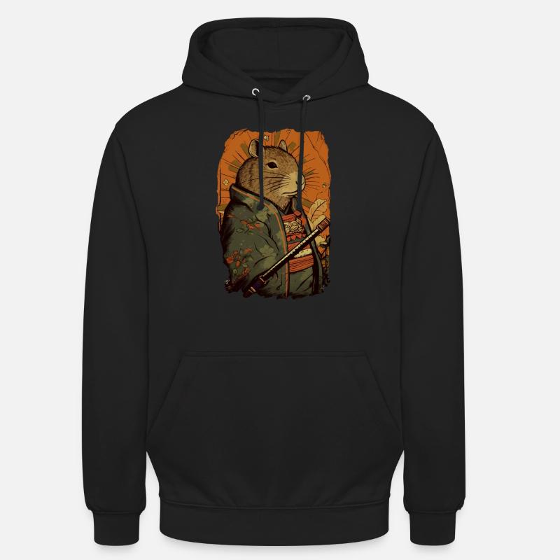 Capybara Samouraï Capybara - Sweat-shirt à capuche unisexe - noir
