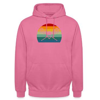 Lacrosse Sticks Lacrosse Helmet Lacrosse Player - Unisex Hoodie - Pink - Vorne - Alina (178cm) & Michal (187cm)