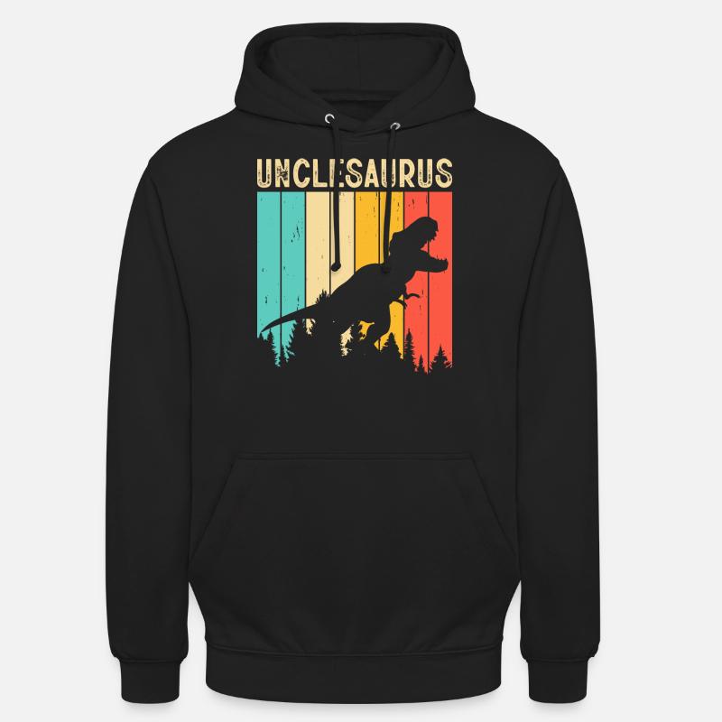 Oncle T Rex Onkelsaurus - Sweat-shirt à capuche unisexe - noir