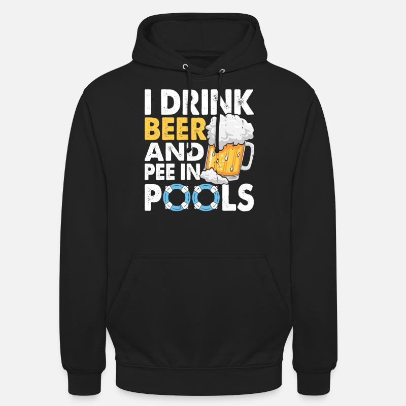 Swimming Float Beer Pool - Unisex Hoodie - black