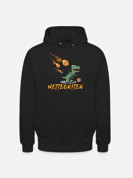 Hackfleisch Dinosaurier Mettbrötchen - Unisex Hoodie - Schwarz