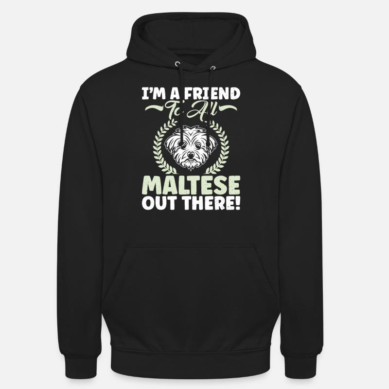Cadeaux de propriétaire maltais - Sweat-shirt à capuche unisexe - noir