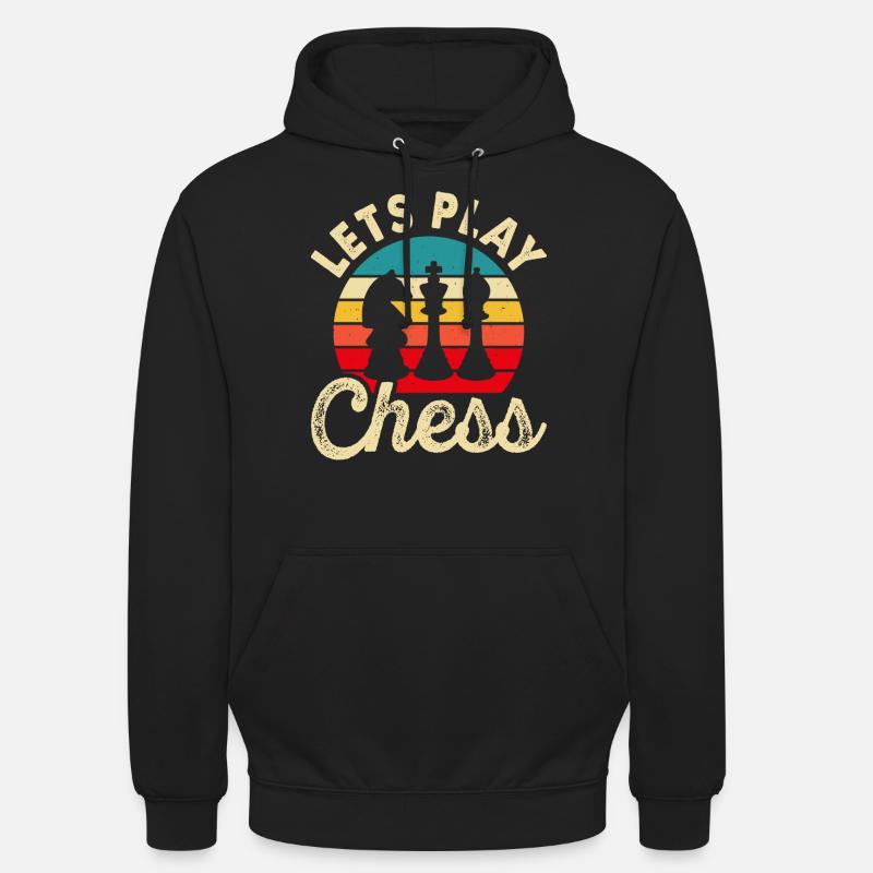 Échecs - Sweat-shirt à capuche unisexe - noir