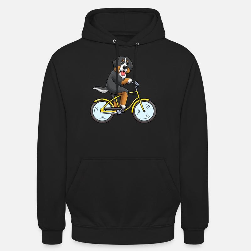 Bouvier Bernois Bouvier Bernois Bicyclette - Sweat-shirt à capuche unisexe - noir