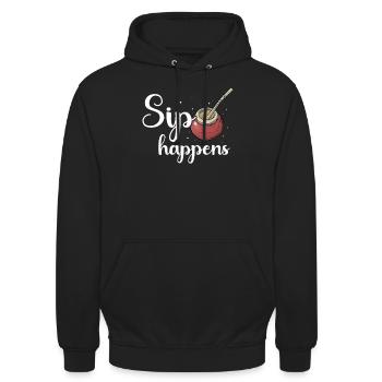 Yerba Mate - Unisex Hoodie - black - Front - Alina (178cm) & Michal (187cm)