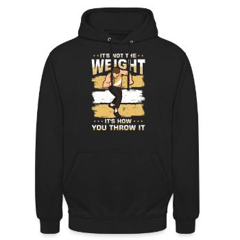 Athletics Athletics Throw Athlete - Unisex Hoodie - black - Front - Alina (178cm) & Michal (187cm)