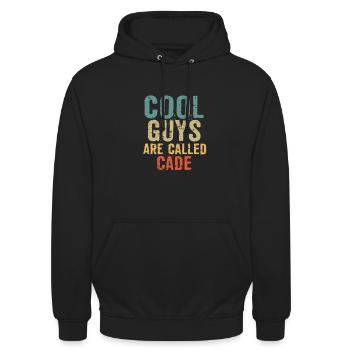 Cool guys are called cade - Unisex Hoodie - Schwarz - Vorne - Alina (178cm) & Michal (187cm)