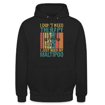 Maltipoo Gifts - Unisex Hoodie - Schwarz - Vorne - Alina (178cm) & Michal (187cm)