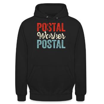 Briefträger Postbote - Unisex Hoodie - Schwarz - Vorne - Alina (178cm) & Michal (187cm)