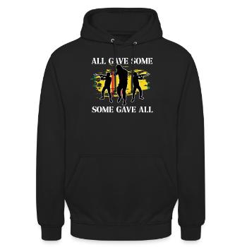 Us Army Vietnam Veteran - Unisex Hoodie - Schwarz - Vorne - Alina (178cm) & Michal (187cm)