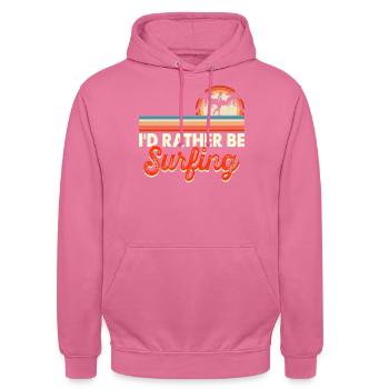 Surfer Surfen - Unisex Hoodie - Pink - Vorne - Alina (178cm) & Michal (187cm)