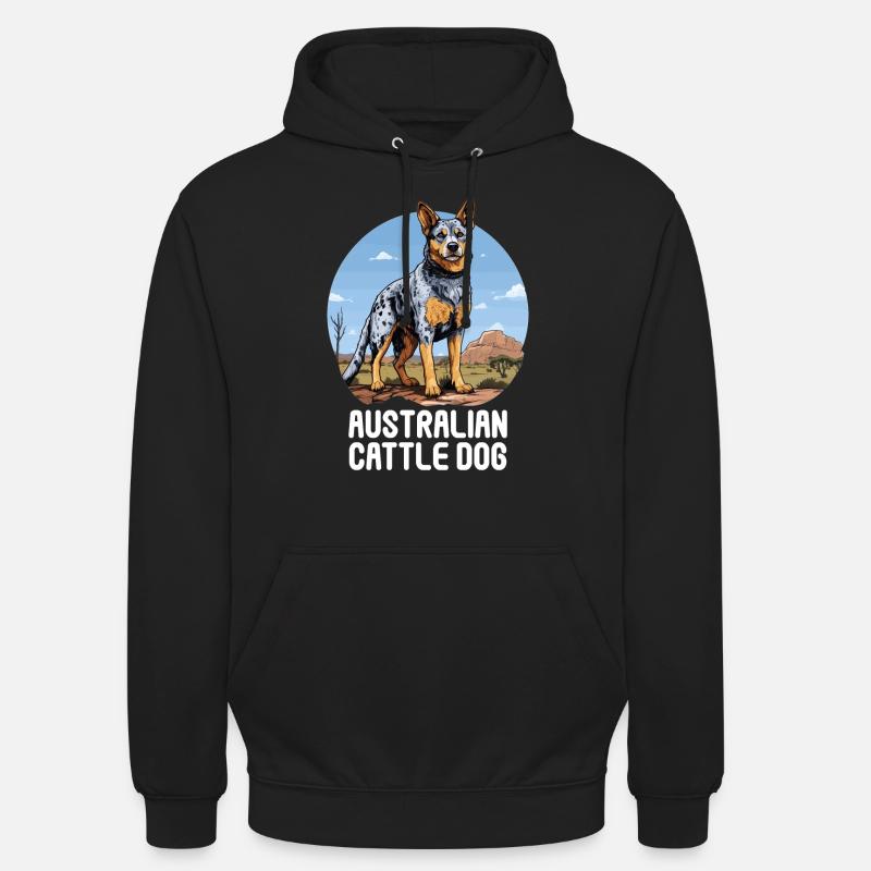 Hund Bouvier australien - Sweat-shirt à capuche unisexe - noir