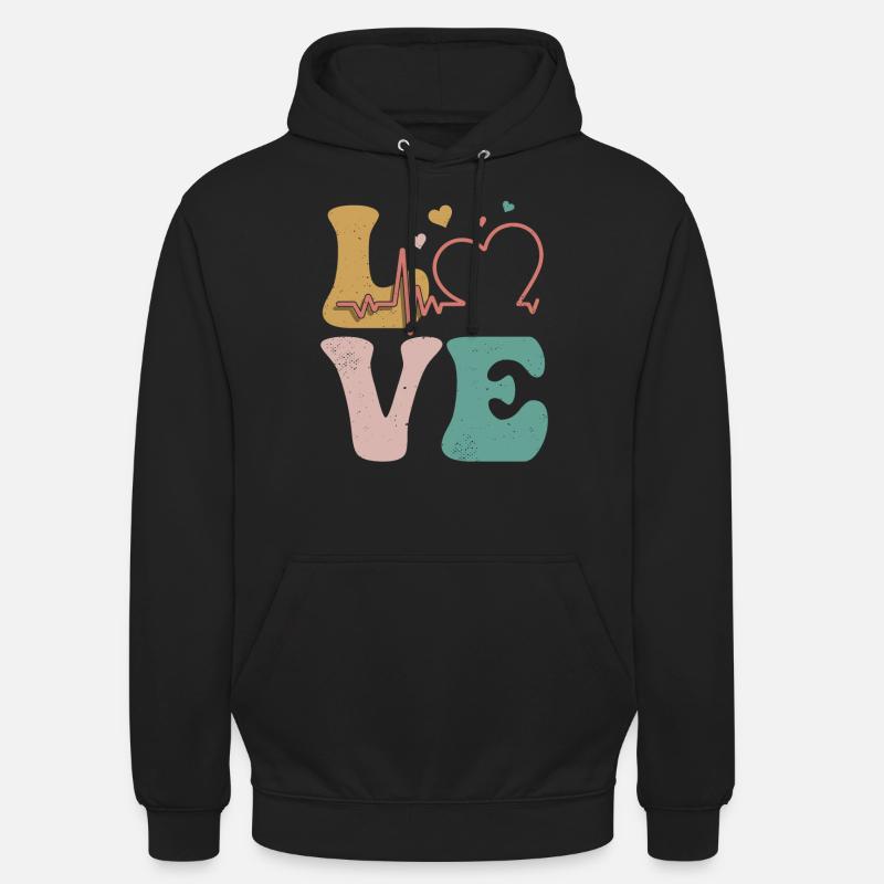 Echocardiography Technician Echocardiograph - Unisex Hoodie - black