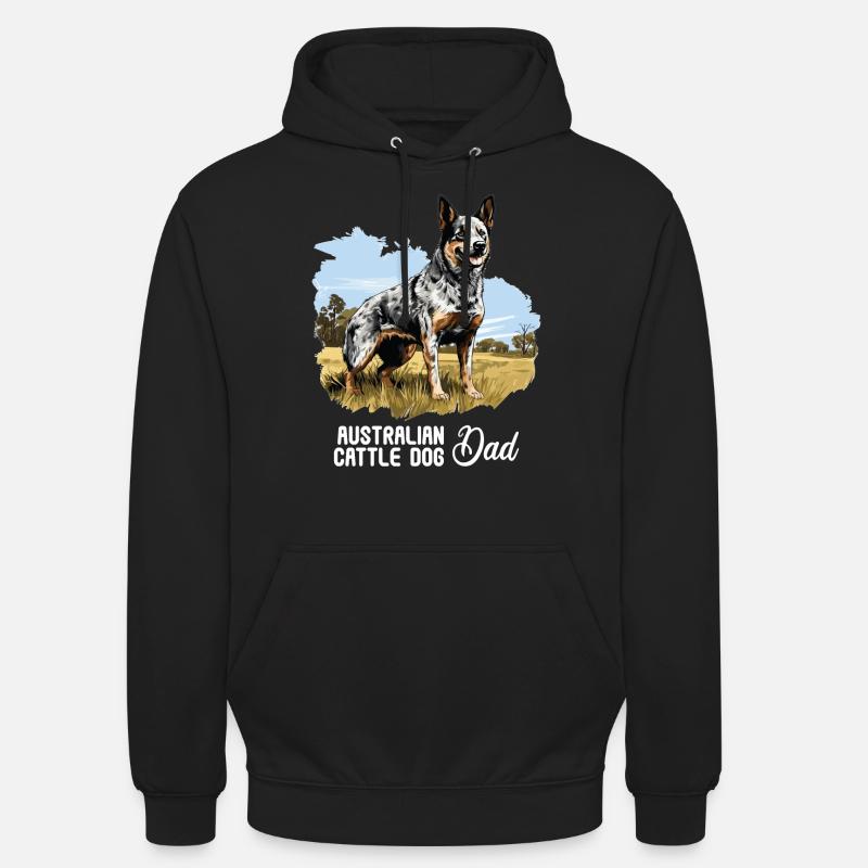 Hund Bouvier australien - Sweat-shirt à capuche unisexe - noir