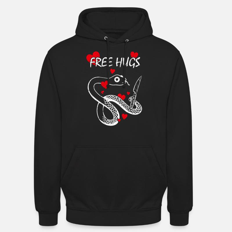 Gratuit Hugs Constrictor Serpents Boa Python Sweat-shirt à capuche unisexe
