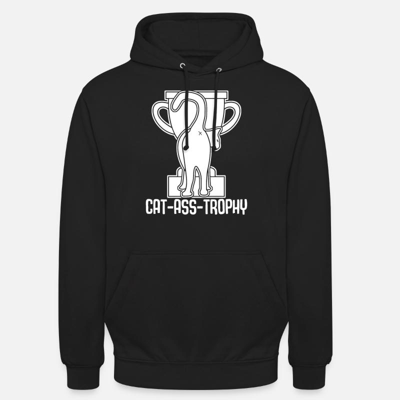 Chat par derrière - Sweat-shirt à capuche unisexe - noir