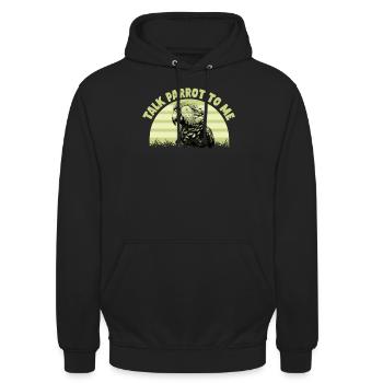 Perruche Perroquet Perroquet Propriétaire - Sweat-shirt à capuche unisexe - noir - Devant - Alina (178cm) & Michal (187cm)
