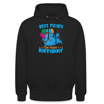 Aquariophile Koi Fish Lover Aquarium - Sweat-shirt à capuche unisexe - noir - Devant - Alina (178cm) & Michal (187cm)