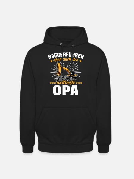 Opa Baggerfahrer - Unisex Hoodie - Schwarz
