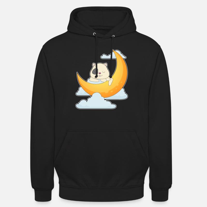 Hamster Moon Clouds - Unisex Hoodie - black