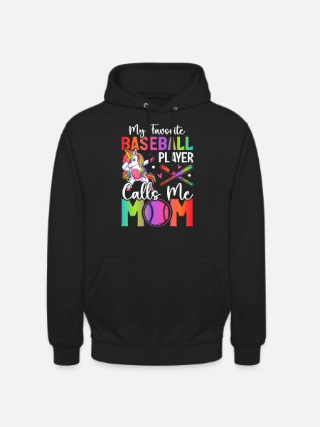 Maman de baseball - Sweat-shirt à capuche unisexe - noir