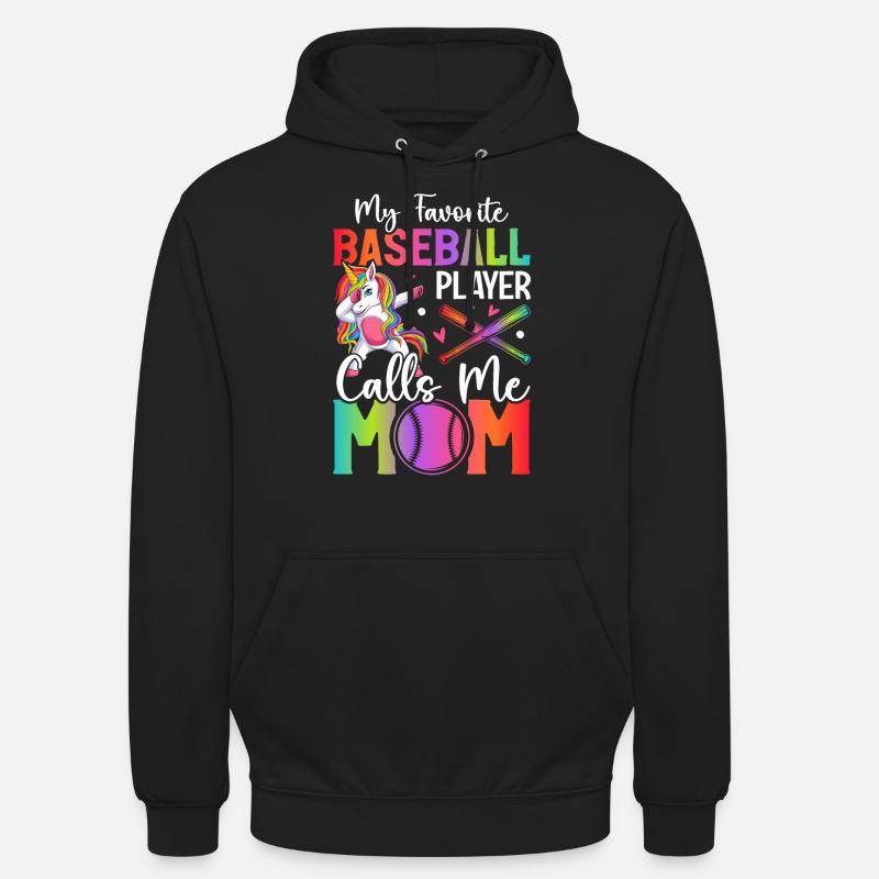 Maman de baseball - Sweat-shirt à capuche unisexe - noir