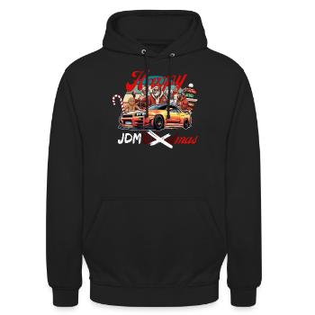 Jdm christmas edition / Tuning Mechanic Costume - Unisex Hoodie - black - Front - Alina (178cm) & Michal (187cm)