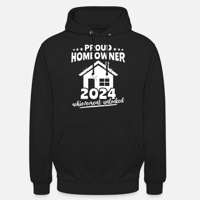 Propriétaire d’une maison neuve - Sweat-shirt à capuche unisexe - noir
