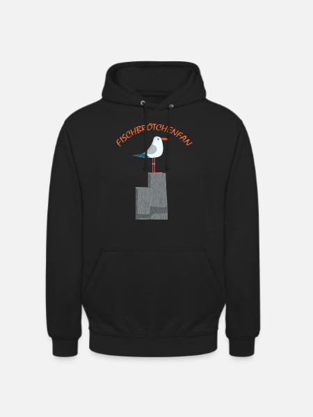 Fischbrötchen Fan die Möwe - Unisex Hoodie - Schwarz