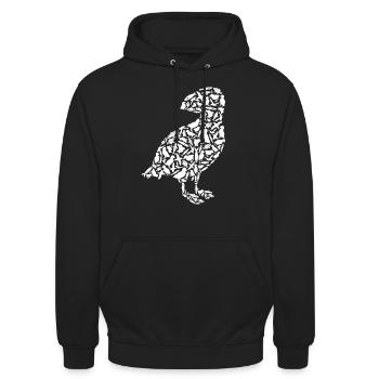 Puffin Papageientaucher Puffins Papageitaucher - Unisex Hoodie - Schwarz - Vorne - Alina (178cm) & Michal (187cm)
