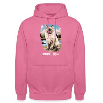 Poupée de chiffon - Sweat-shirt à capuche unisexe - rose - Devant - Alina (178cm) & Michal (187cm)