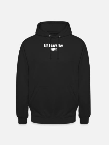 Fitness - Lift heavy, live light - Unisex Hoodie - black