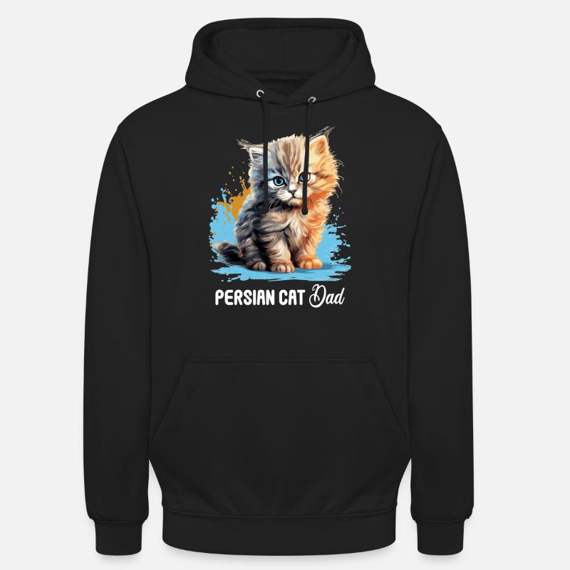 Chat persan Perser Katze - Sweat-shirt à capuche unisexe - noir
