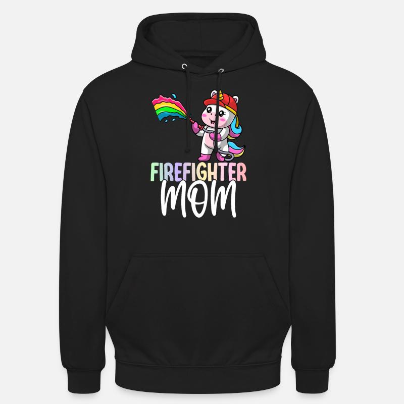 Maman pompier - Sweat-shirt à capuche unisexe - noir