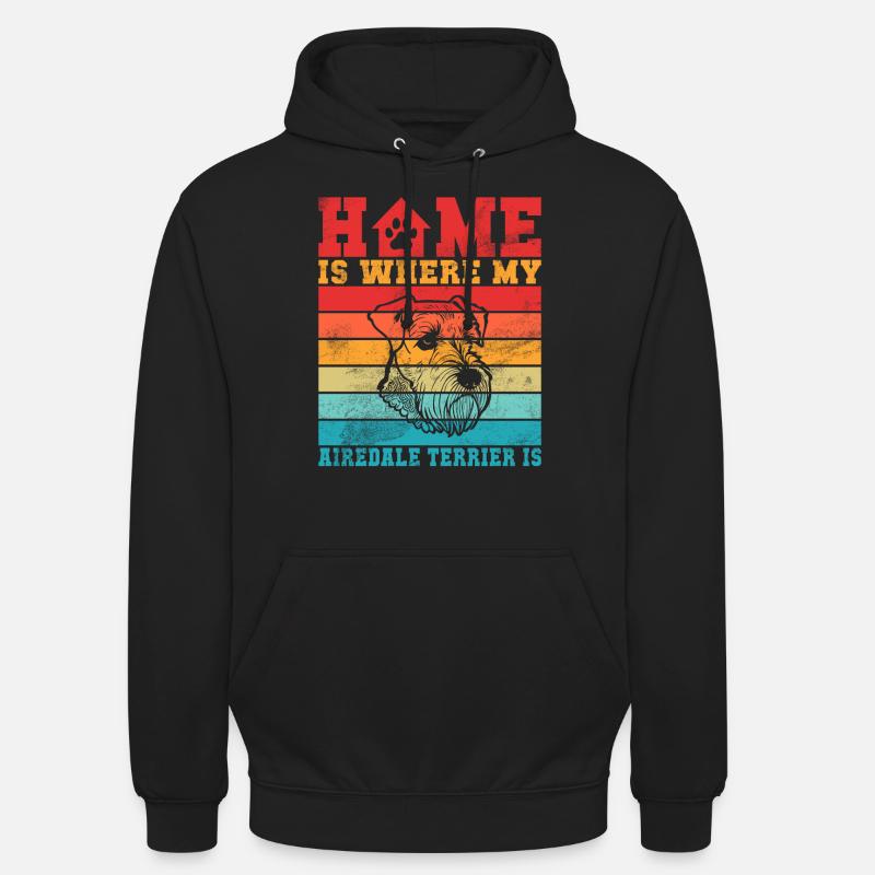 Cadeaux Airedale Terrier - Sweat-shirt à capuche unisexe - noir
