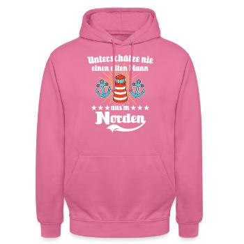 Nordener Männer - Unisex Hoodie - Pink - Vorne - Alina (178cm) & Michal (187cm)