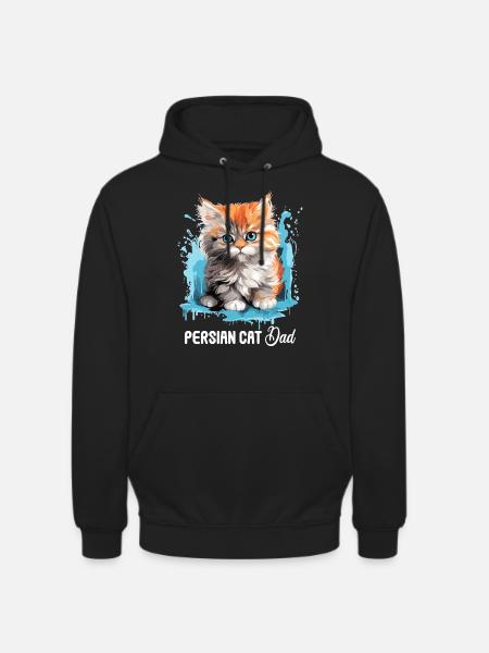 Chat persan Perser Katze - Sweat-shirt à capuche unisexe - noir